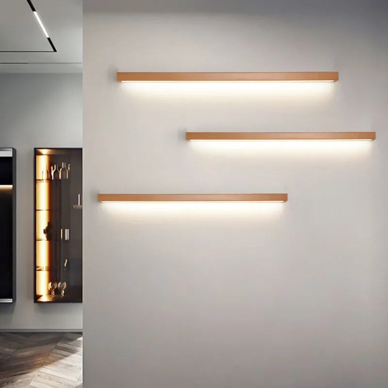 Wooden Vanity Light Bar LED Mirror Sconce with Acrylic Shade, Adjustable Color Temperature Wall Lighting for Bathroom & Bedroom | Thomler