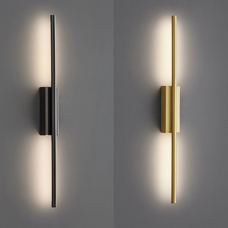 Contemporary Linear LED Wall Light with Metal Frame and Acrylic Diffuser for Bedroom and Living Room | Thomler