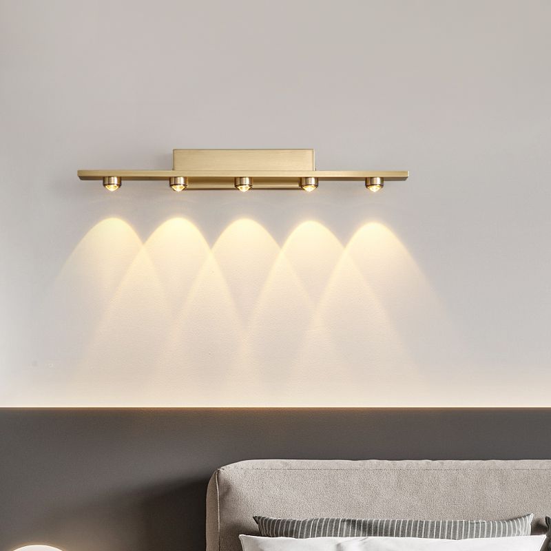 Contemporary Geometric Sconce with Flowing Panels for Vanity & Hallway – 3/5/7 LEDs | Thomler