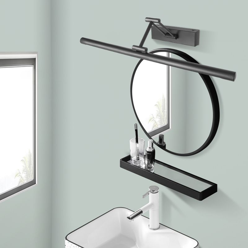 Mirror Light Metal Acrylic LED 100.0 cm Black Bathroom Vanity Wall Lamp Adjustable Light Colours IP44 Modern | Thomler