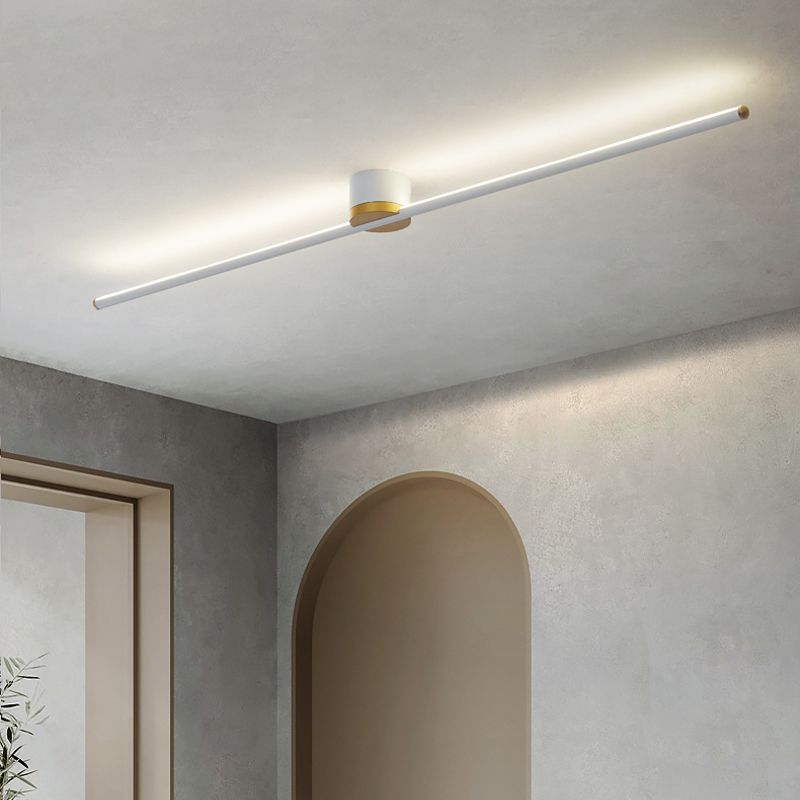 Sleek LED Flush Mount Ceiling Light for Bedroom Living Room Kitchen Hallway Modern Linear Panel Fixture with Silicone Diffuser | Thomler