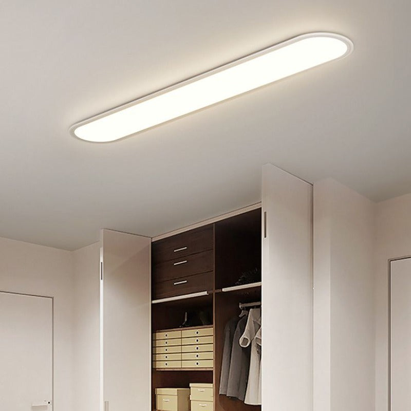 Oval LED Flush Mount Ceiling Light Fixture Modern Minimalist Metal & Acrylic Dimmable 16-31 Inch for Bedroom Living Room Dining Room | Thomler