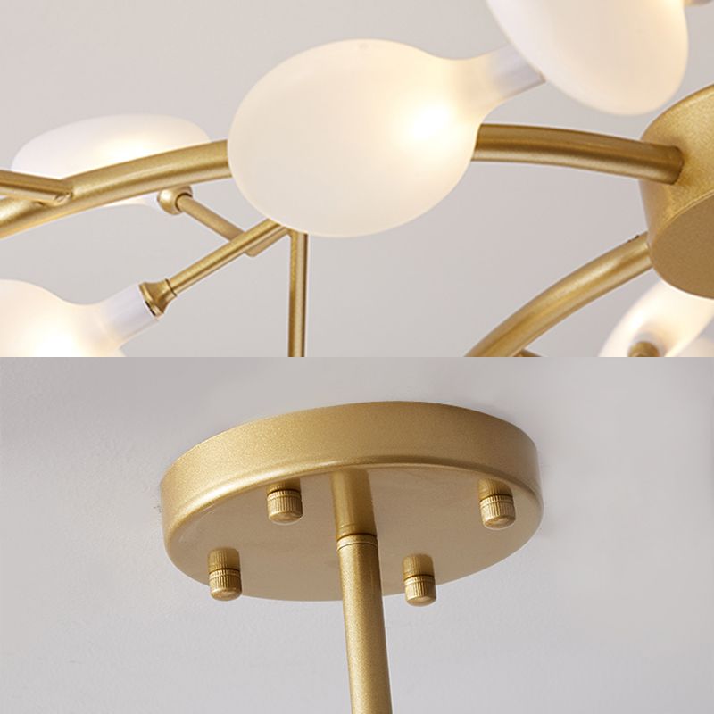 Branching Tree Multi-Light Pendant with Glass Globes for Dining Room & Living Room – Adjustable Hardwire Chandelier | Thomler