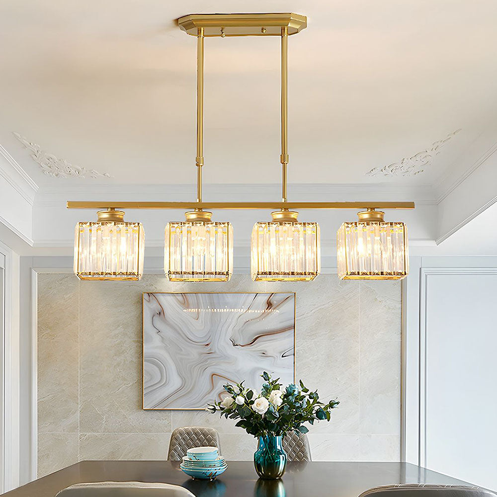 Hanglamp Eettafel Glas Zwart Goud 3 Of 4 Lichts E27 Modern | Sansoti