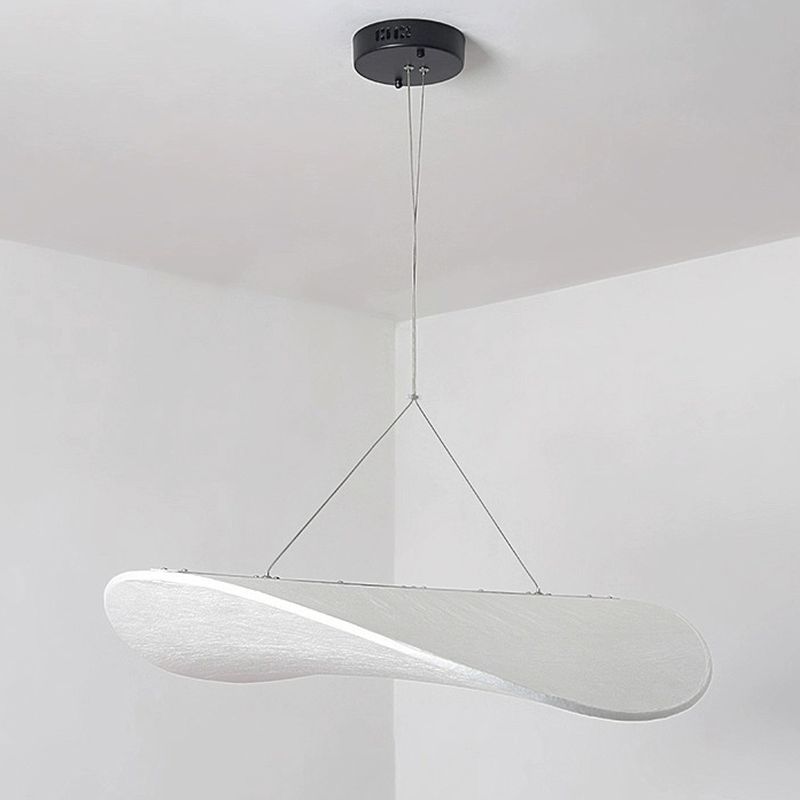 Pendant Light Handwoven Silk Shade Up To 80.0 cm White Dining Room Bedroom Japandi Scandinavian Hanging Ceiling Lamp | Thomler
