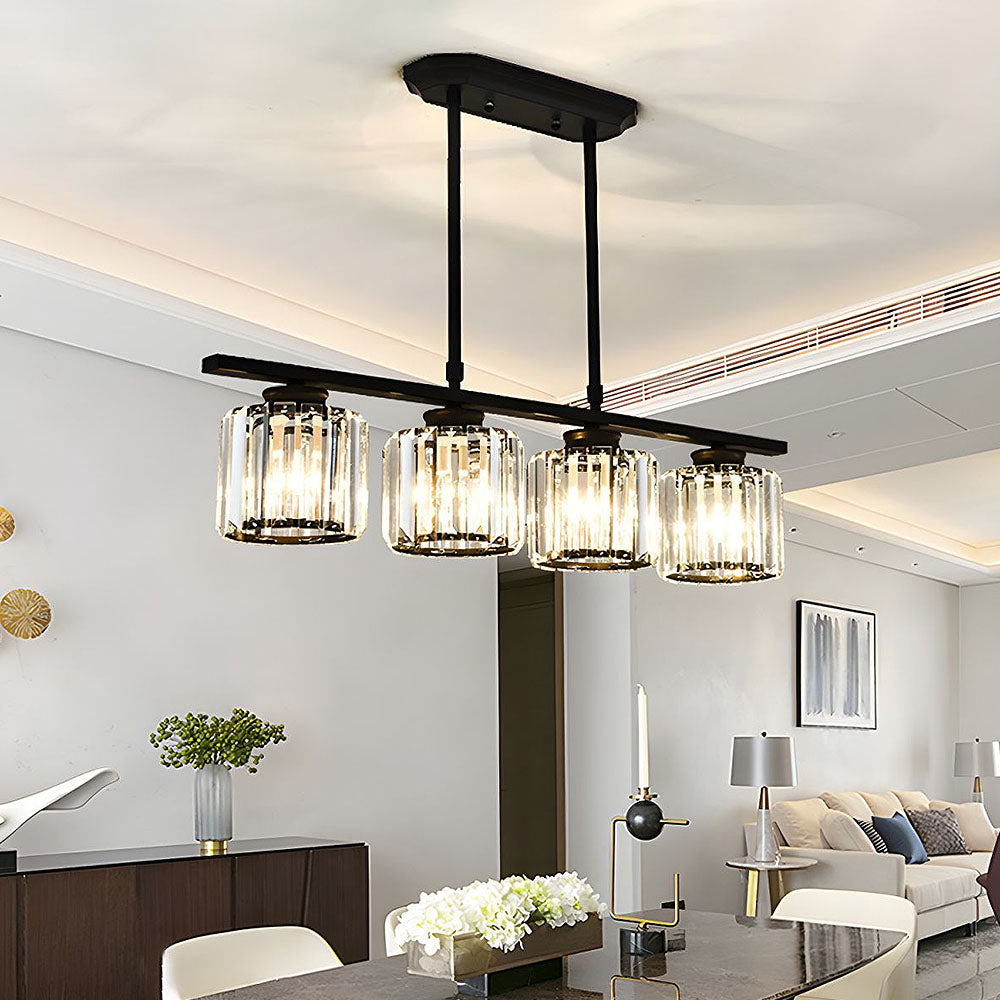 Pendant Light Glass 80.0 cm Black Adjustable Kitchen Island Dining Room Hanging Ceiling Lamp E27 Modern Scandinavian | Thomler