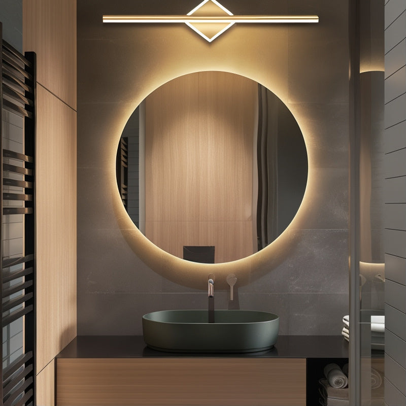 LED Wall Sconce Black & Gold Metal Modern Geometric Light Fixture for Living Room Bedroom Bathroom Warm White Accent Lighting | Thomler