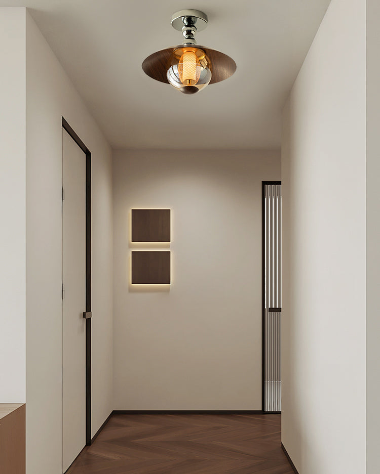 Ceiling Light Glass Dome 12 in Flush Mount Hallway Entryway Lighting Soft Warm Glow | Thomler