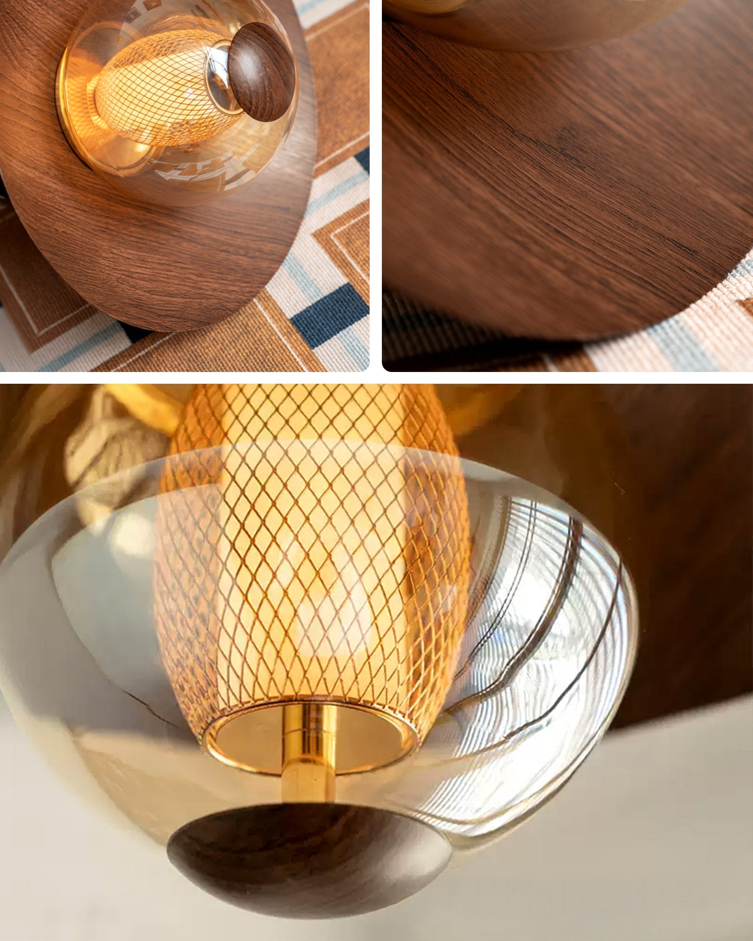 Ceiling Light Glass Dome 12 in Flush Mount Hallway Entryway Lighting Soft Warm Glow | Thomler