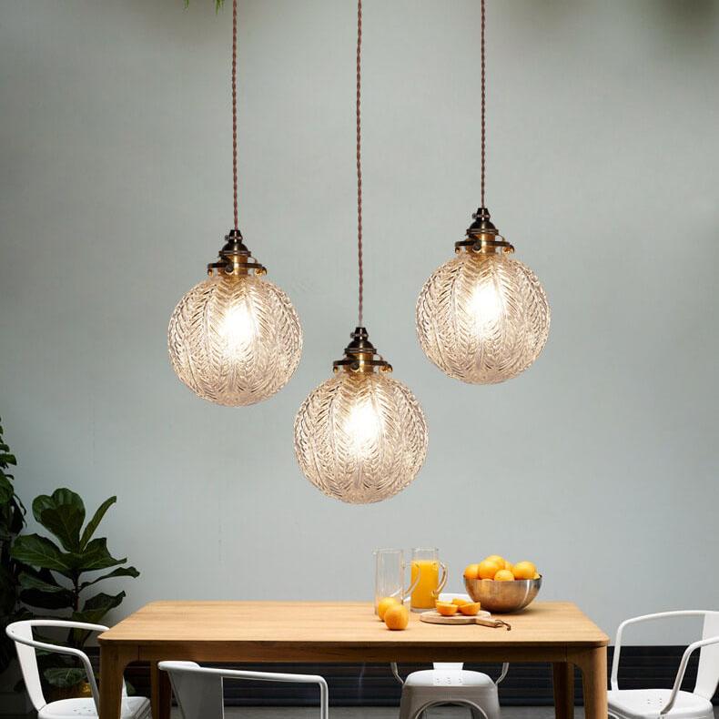 Pendant Light Glass 5.9 in Adjustable Cord Dining Kitchen Island Hanging Modern Ceiling Lamp | Thomler