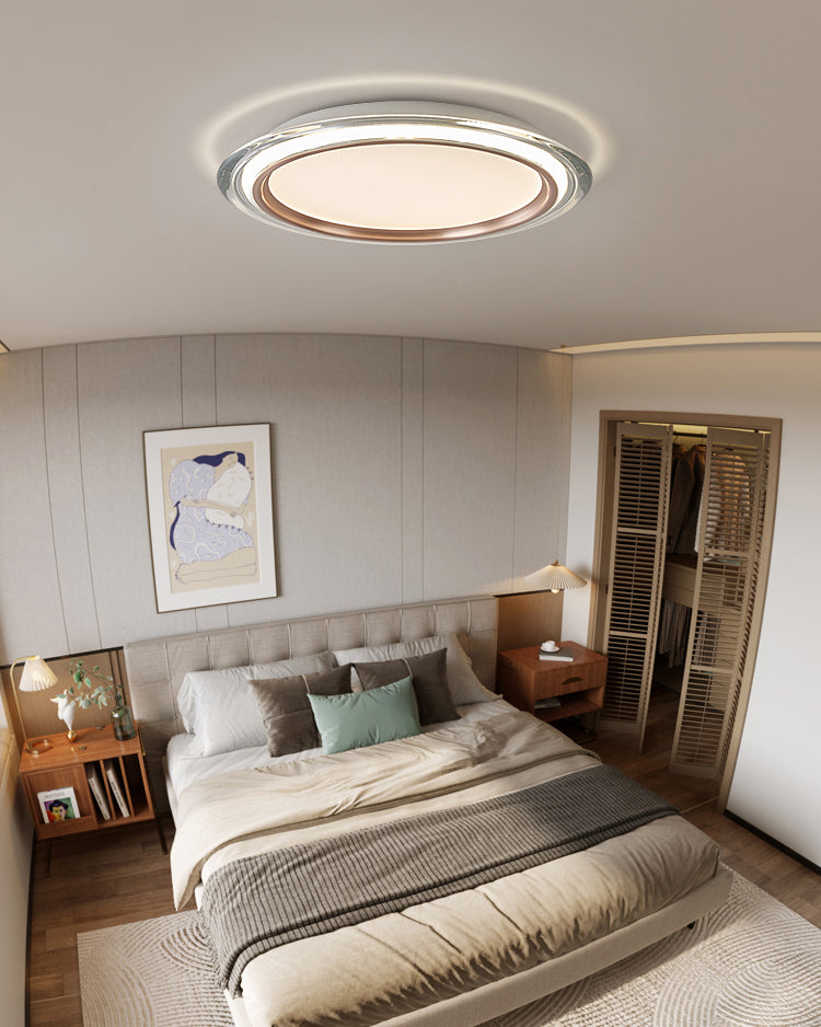 Ceiling Light Metal 14 in Flush Mount Bedroom Acrylic Warm White LED 25W Modern Lighting Fixture | Thomler
