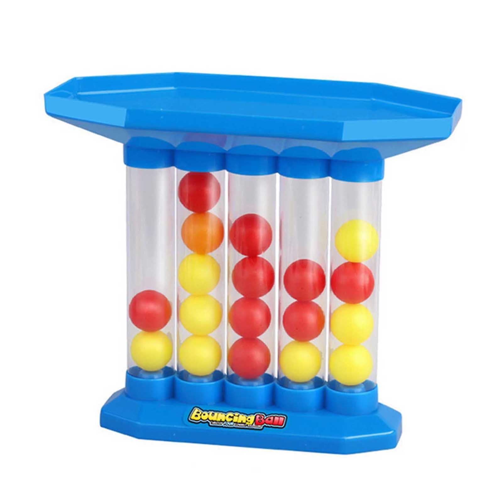 Desktop Tabletop Skill Game for Kids & Adults - 4-in-a-Row Strategy Challenge with Ball Launcher - Indoor Family Activity Game for 2 Players | Thomler