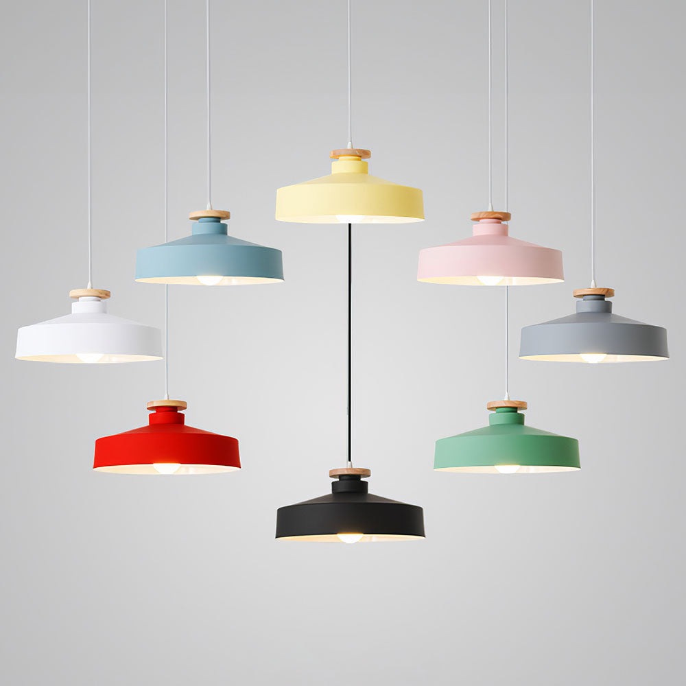 Scandinavian Wood Pendant Light Fixture for Dining Room, Kitchen & Living Room – Minimalist Ceiling Lamp with E27 Socket in Multiple | Thomler