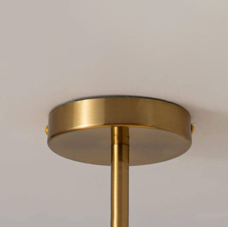 Spherical Glass Ceiling Fixture with Metallic Finish – Contemporary Single-Bulb Lighting for Living Room, Bedroom & Entryway | Thomler