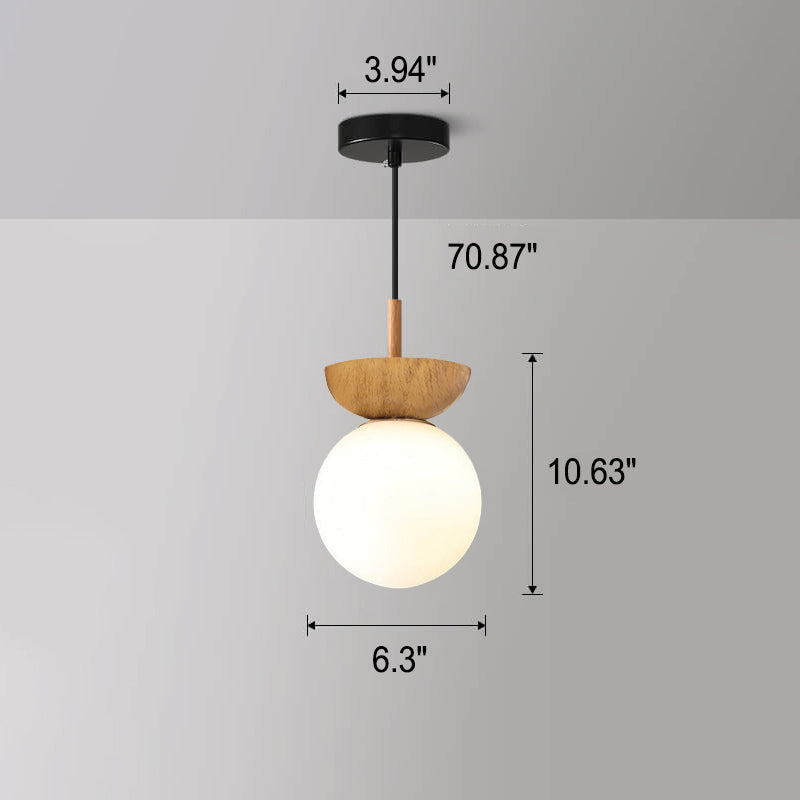 Pendant Light Glass Iron 10.6 in Modern Hallway Living Room Bedroom Ceiling Fixture | Thomler