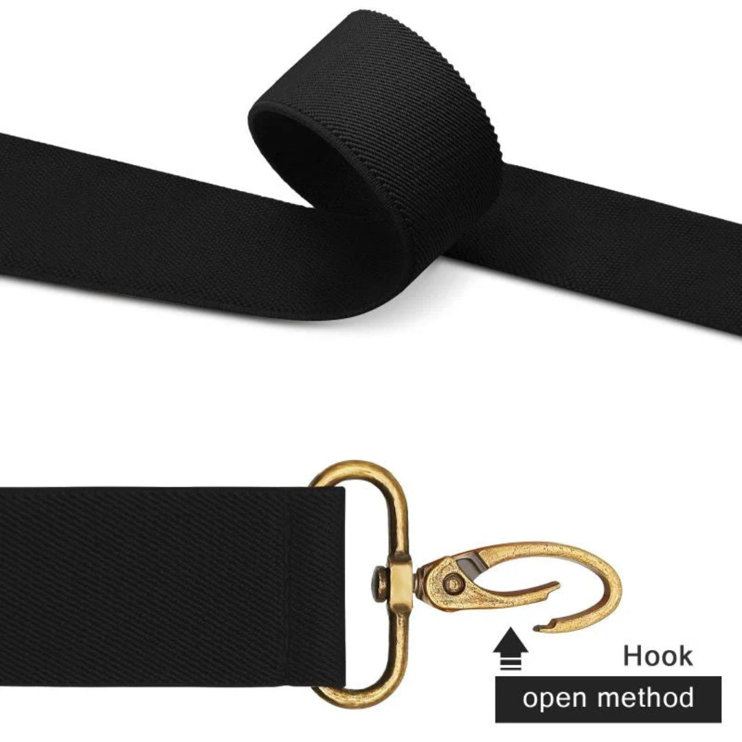 Adjustable X-Back Suspenders with Metal Clips for Men – Elastic Dress Braces for Formal & Casual Wear | Thomler