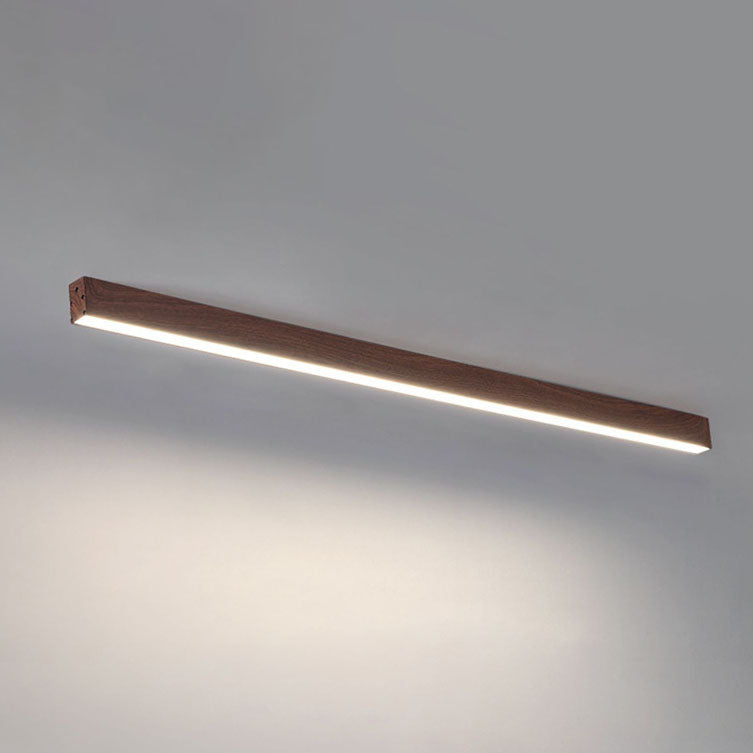 Hardwired Linear LED Ceiling Light with Natural Aluminum Frame & Acrylic Diffuser for Living Room, Bedroom & Entryway | Thomler