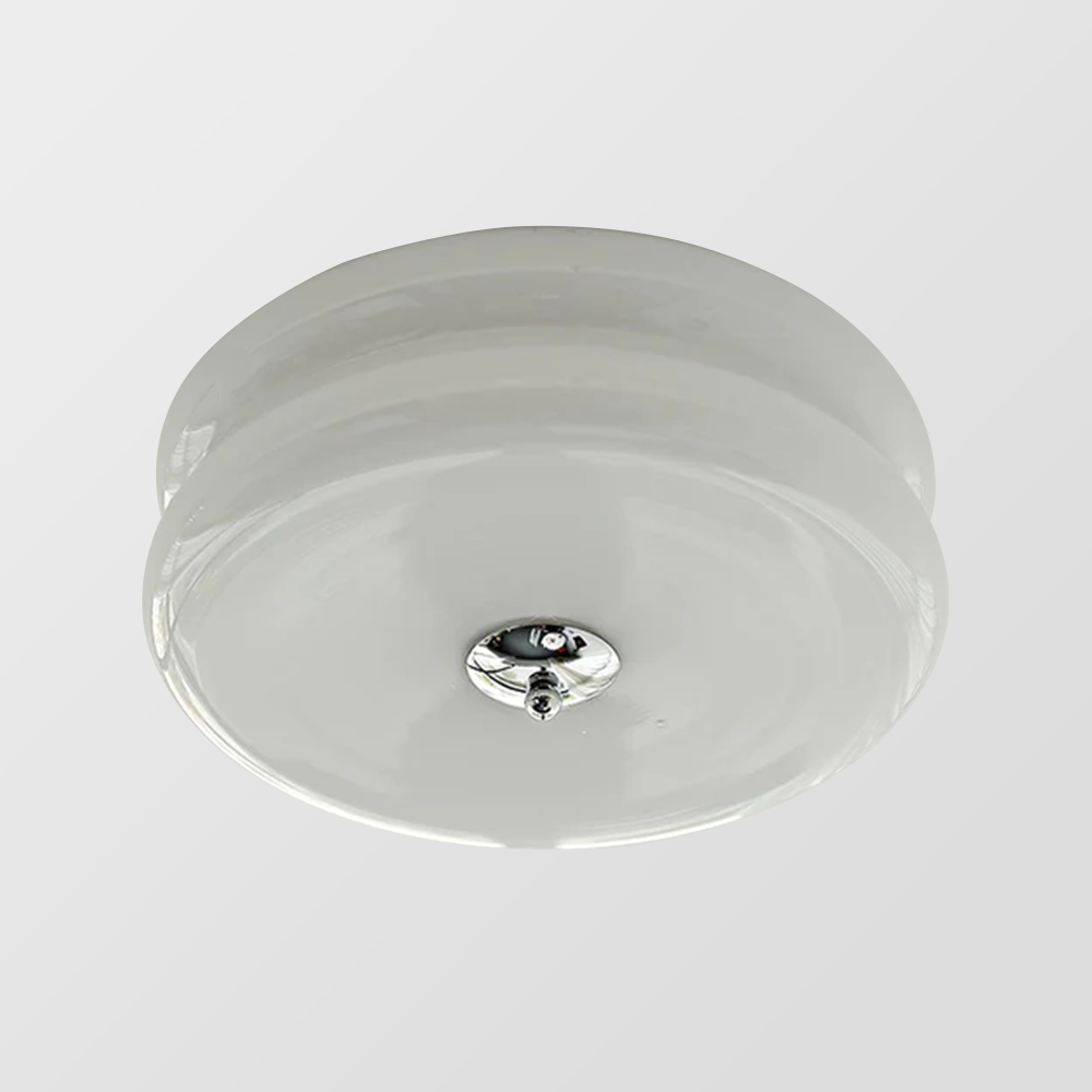 Ceiling Light Glass Metal 13.0 cm Cream Bedroom Living Room Adjustable LED Round Lamp | Thomler