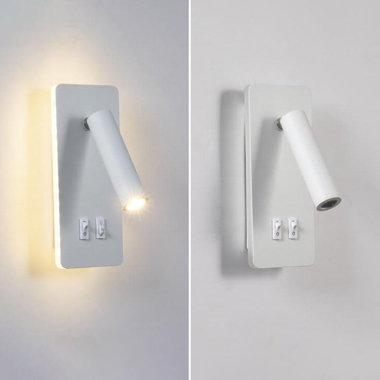 Adjustable LED Wall Sconce with Backlight – Rotatable Reading Light for Bedroom & Hallway – Modern Spotlight for Bedside & Living Room | Thomler
