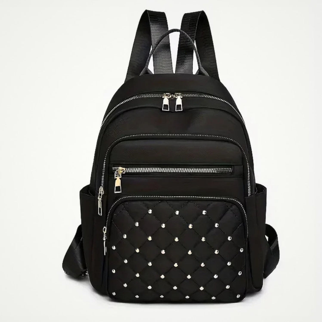 Multi-Compartment Quilted Backpack with Adjustable Straps & Top Handle for School, Work & Travel | Thomler