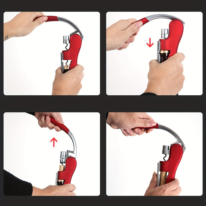 Ergonomic Corkscrew Wine Bottle Opener with Lever Mechanism – Home & Professional Use | Thomler