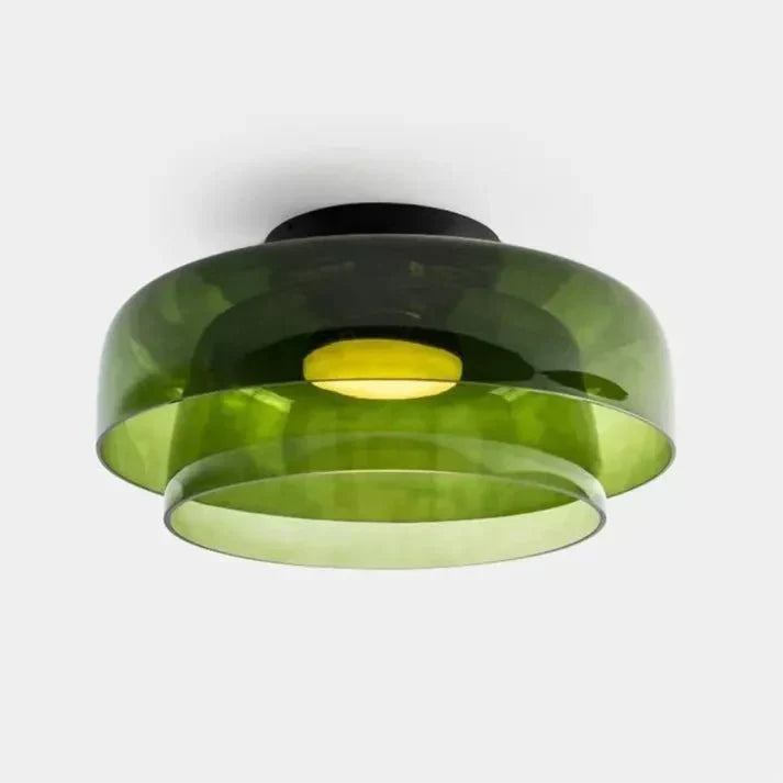 Layered Glass Ceiling Light with Adjustable LED – Contemporary Nordic Fixture for Dining and Living Rooms | Thomler