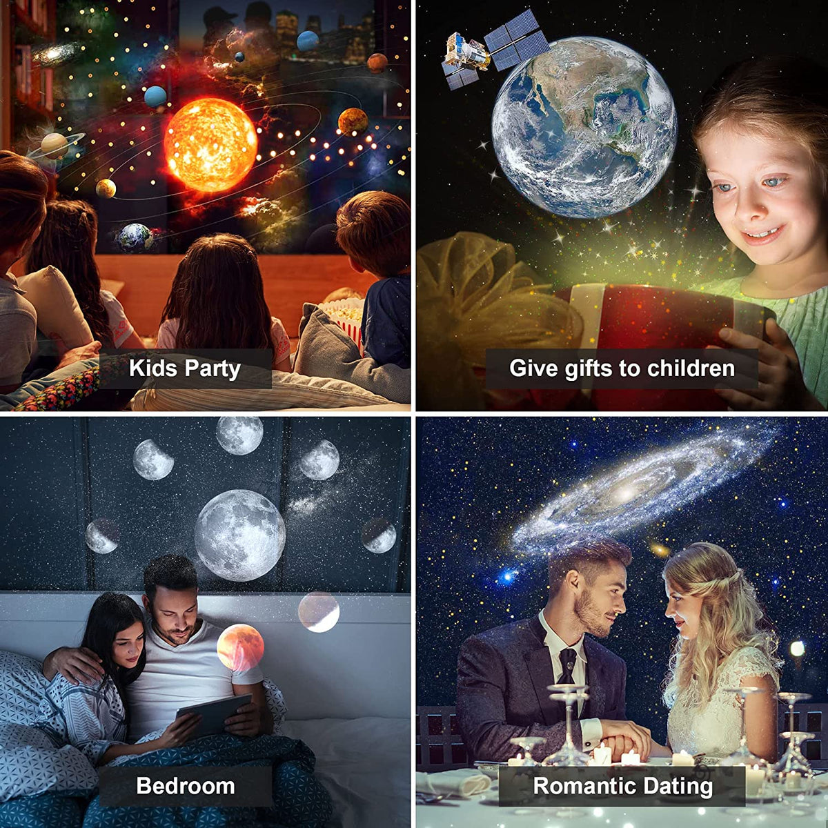 Star Projector Night Light with 13 Celestial Scenes & Timer for Kids Bedroom – Galaxy Lamp Starry Sky Ceiling Projection | Thomler