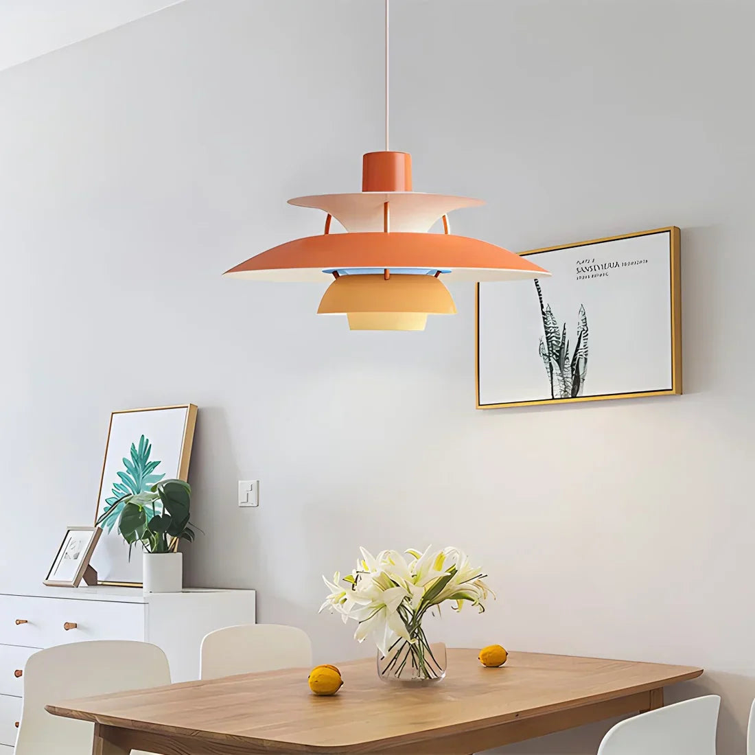 Pendant Light Alloy E27 Green Dining Room Scandinavian Layered Ceiling Hanging Living Room Ambient Lighting | Thomler