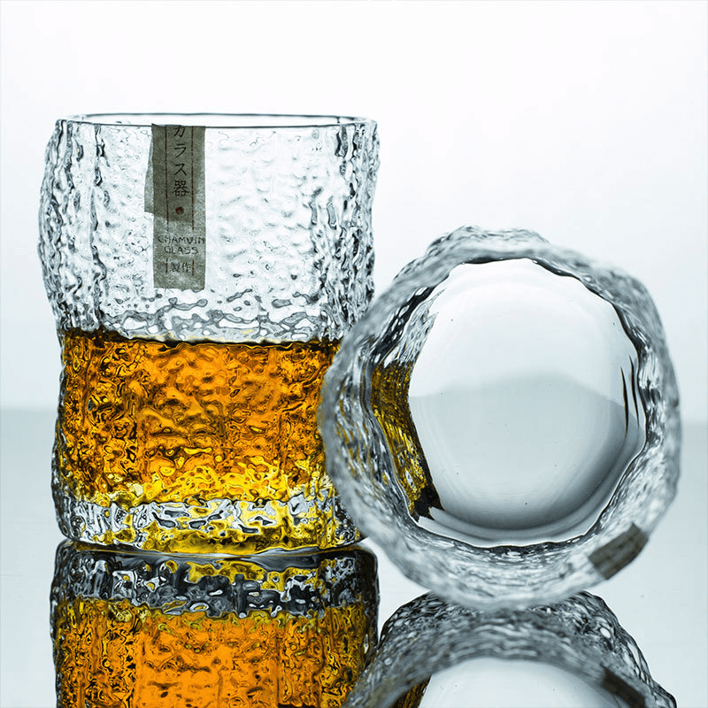 Traditional Cut Crystal Whisky Tumbler with Textured Faceted Design for Bourbon & Scotch Lovers | Thomler