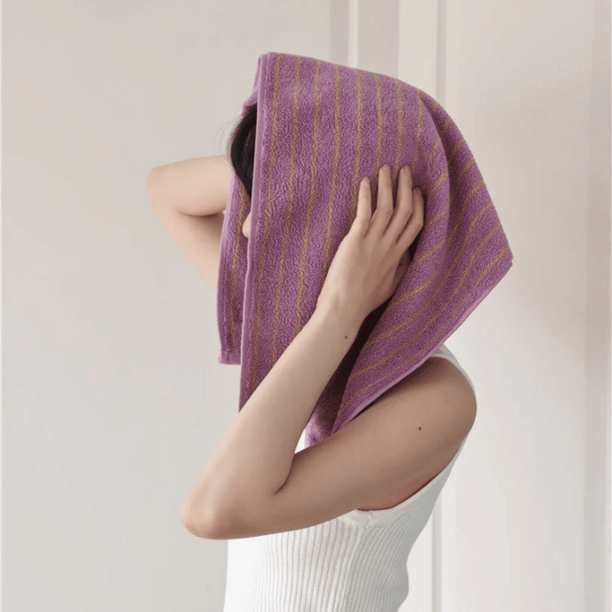Striped All-Cotton Bath Towel – Soft, Fast-Drying & Classic Design for Bathroom & Beach | Thomler