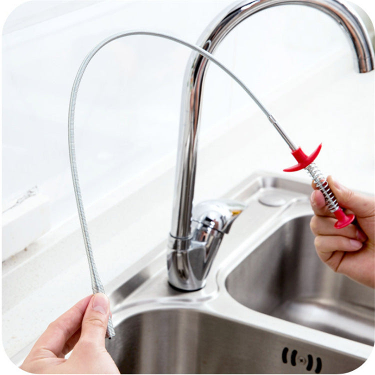 Flexible Drain Snake Tool with Hook for Clogged Pipes, Sinks, Tubs & Showers | Home Plumbing Unclogger | Thomler