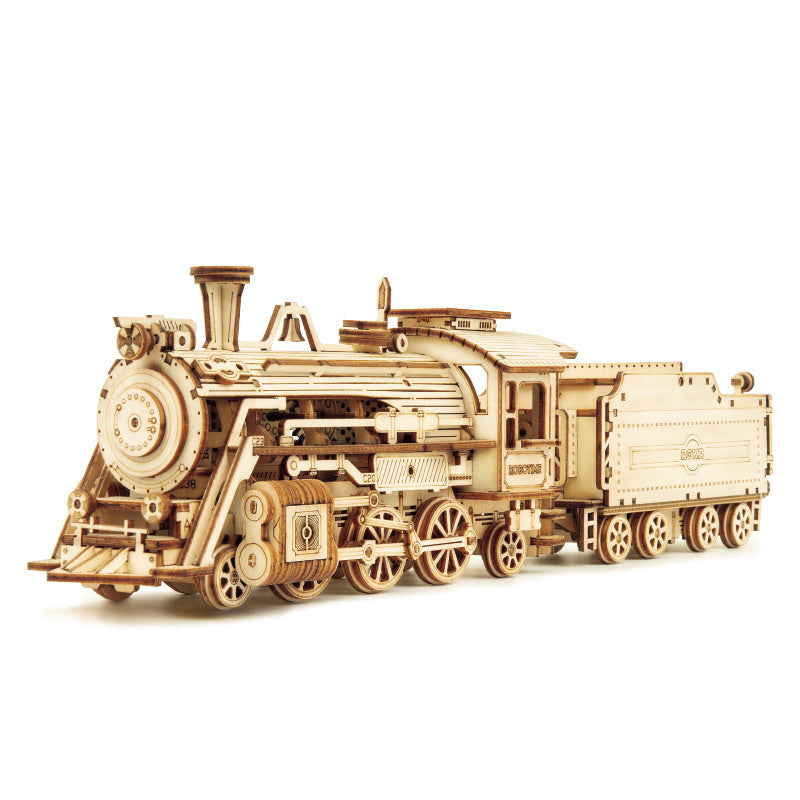 3D Timber Assembly Kit Interlocking Brain Teaser for Adults Desktop Display Model Collectible Hobbyist Project Vehicle Locomotive Automobile | Thomler