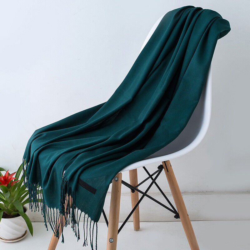 Premium Cashmere Wrap Scarf with Tassels – Oversized Soft Winter Shawl for Women – Versatile Styling – 79×28 in | Thomler