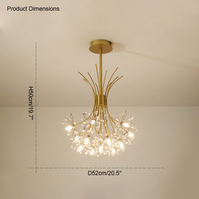 Chandelier Crystal 13 Lights 20.5 in Modern Living Room Dining Room Lighting Fixture | Thomler