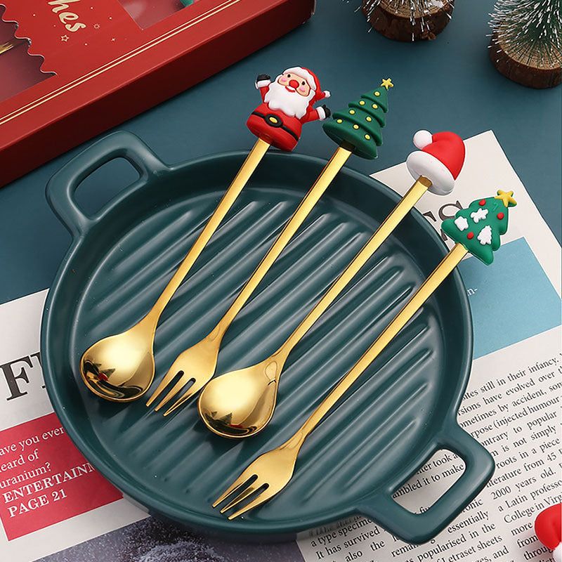Holiday Flatware Set – Festive Spoons & Forks with Christmas Charm for Elegant Dining & Table Decor | Thomler