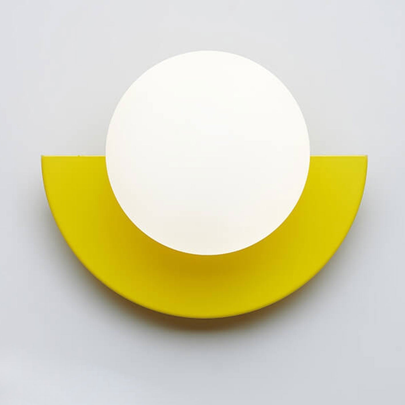 Half-Moon Glass Wall Sconce with Colorful PVC Globe for Living Room & Bedroom | Modern Indoor Accent Lighting Fixture | Thomler