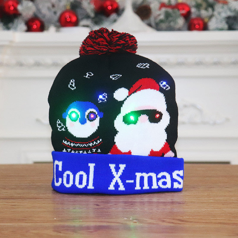 Illuminated Holiday Knit Cap with LED Lights – Festive Winter Beanie for Christmas Parties | Thomler