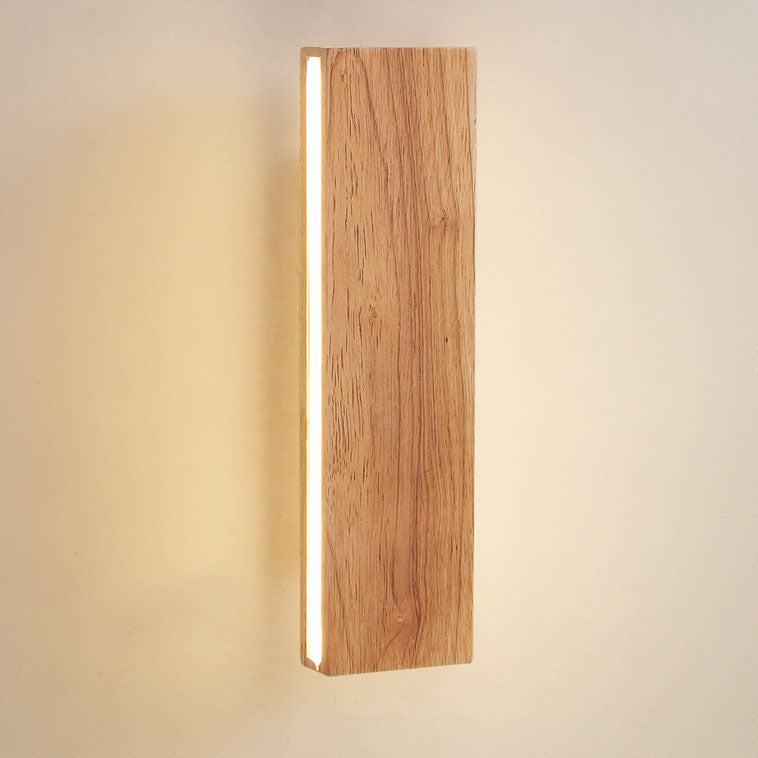 Rotating LED Wall Sconce with Wood Accent – Adjustable Minimalist Light for Bedroom & Living Room | Thomler