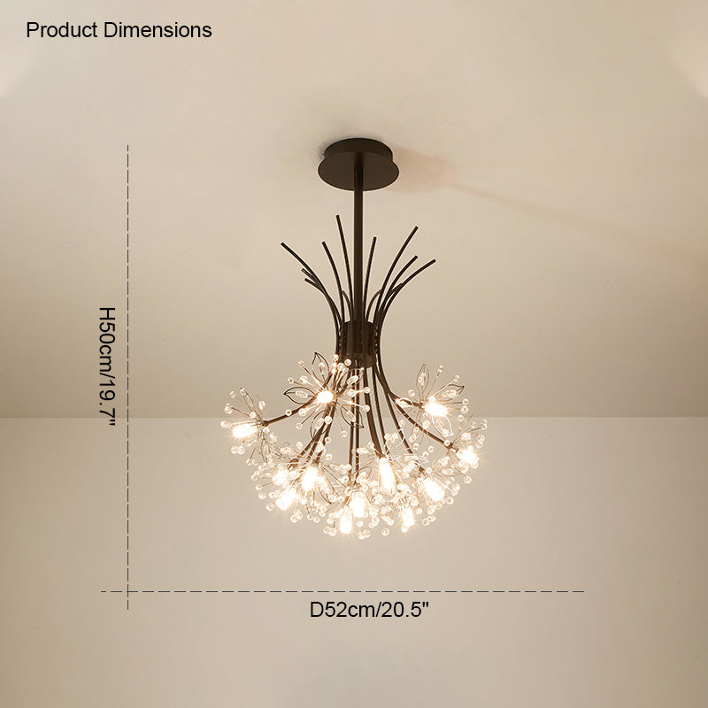 Chandelier Crystal 13 Lights 20.5 in Modern Living Room Dining Room Lighting Fixture | Thomler