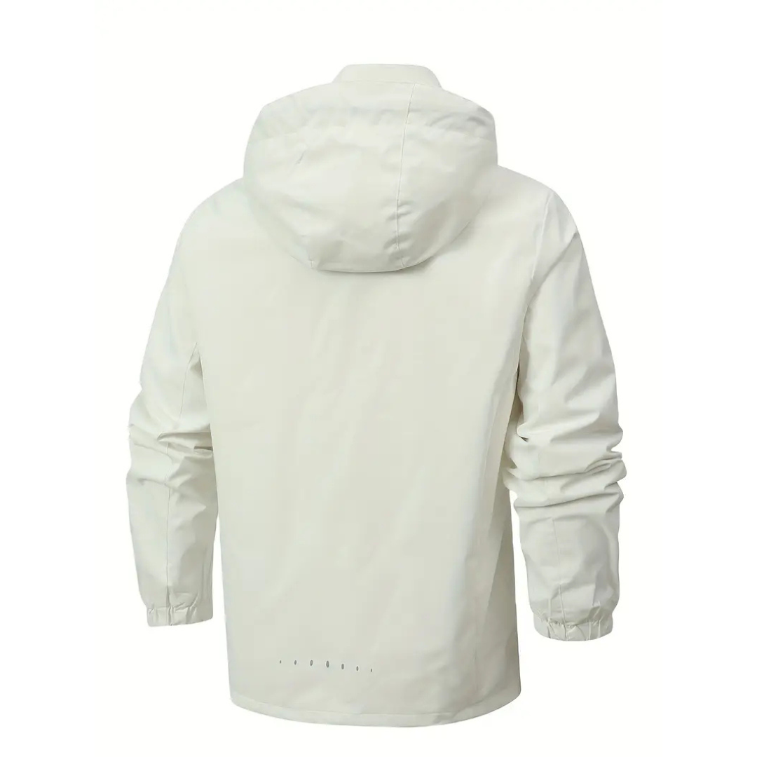 Lightweight Zip-Front Rain Jacket with Hood – Breathable Weather Shell for Men | Thomler