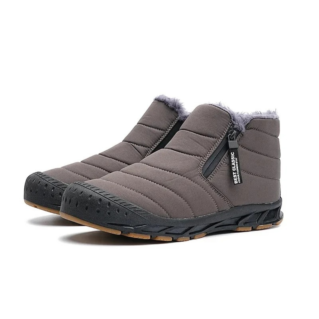 Men's & Women's Insulated Waterproof Winter Boots with Side Zipper for Snow & Ice | Fleece-Lined Slip-Resistant Shoes for Hiking, Walking | Thomler