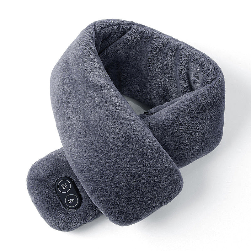 Heated Neck Wrap for Pain Relief & Muscle Relaxation – Soft Fleece Therapy Collar for Shoulders & Cervical Support at Home or Office | Thomler