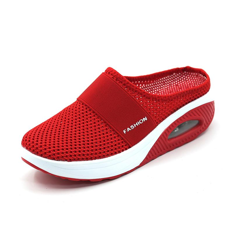 Cushioned Slip-On Sneakers with Arch Support for All-Day Walking Comfort Women's Breathable Mesh Athletic Shoes | Thomler