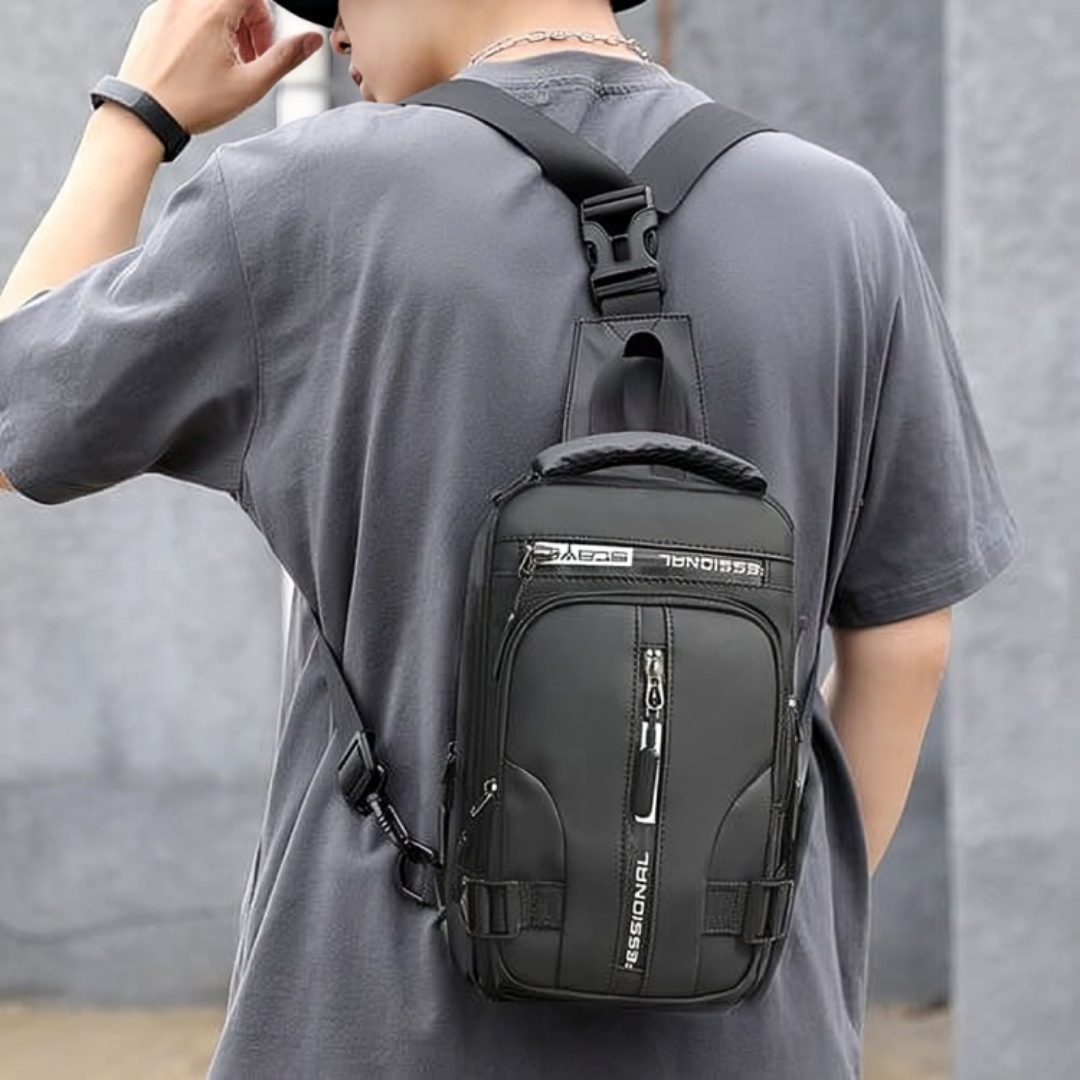 Crossbody Sling Bag with Anti-Theft Hidden Zippers & USB Charging Port – Water-Resistant Nylon Daypack for Travel, Commute & Everyday Carry | Thomler