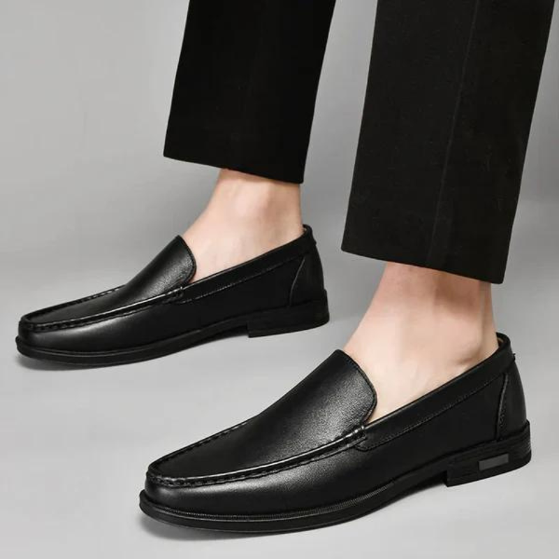 Men's Genuine Leather Loafers Slip-On Dress Shoes for Business Casual Wedding Office Formal Occasions Classic Italian Style Handcrafted | Thomler
