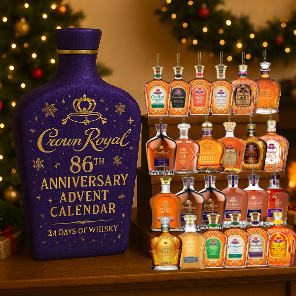 24-Day Holiday Countdown Display with Decorative Spirit Bottle Ornaments – Collectible December Tradition Set | Thomler