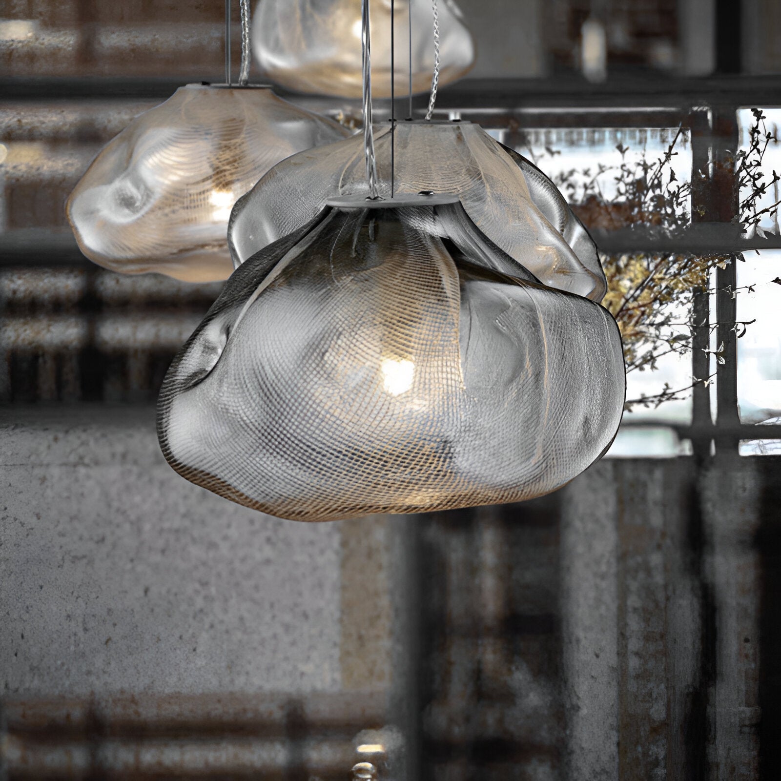 Pendant Light Glass Cloud 15.7 in Amber Dining Room Kitchen Island Hanging Ceiling Lamp Minimalist Nordic Artistic Fixture | Thomler
