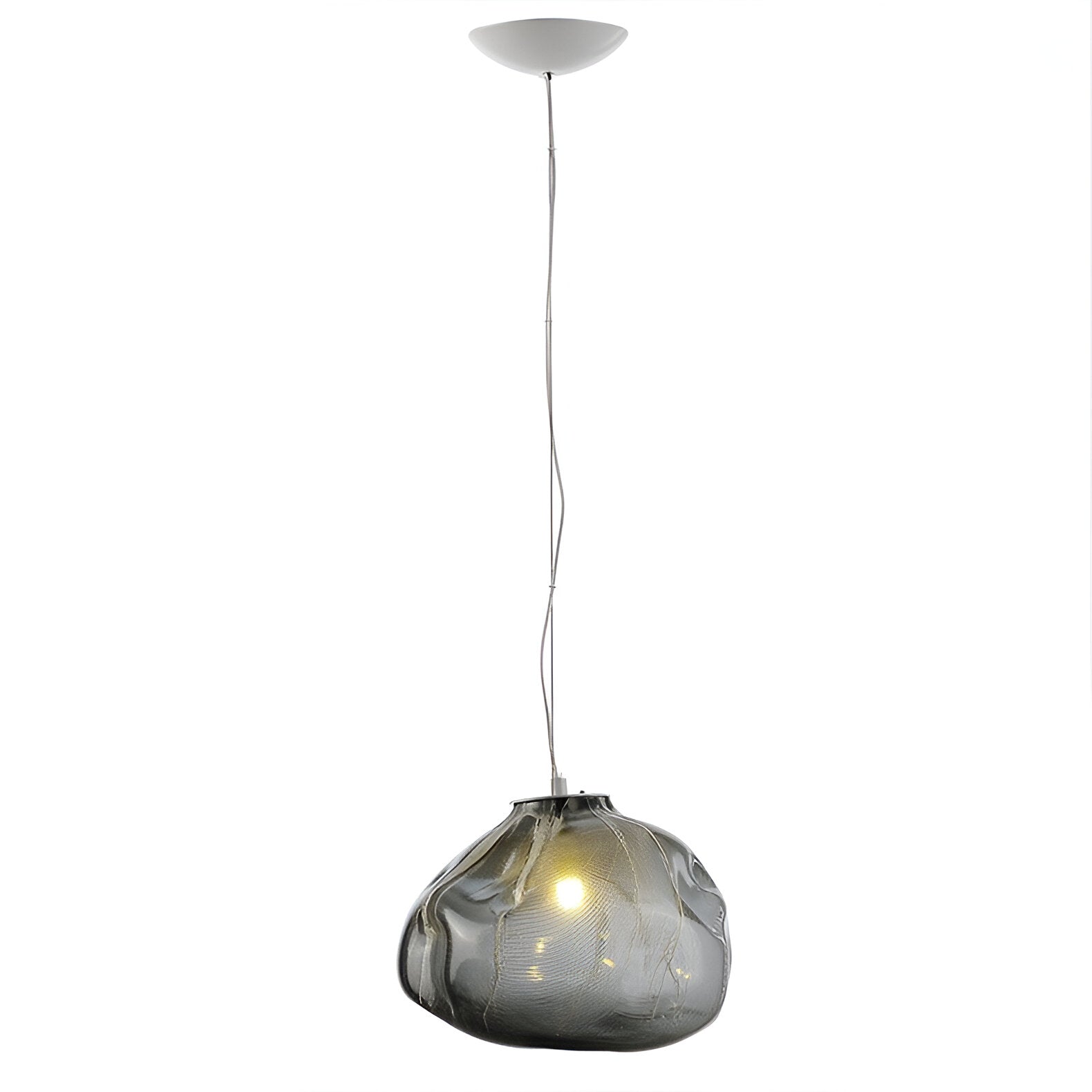 Pendant Light Glass Cloud 15.7 in Amber Dining Room Kitchen Island Hanging Ceiling Lamp Minimalist Nordic Artistic Fixture | Thomler