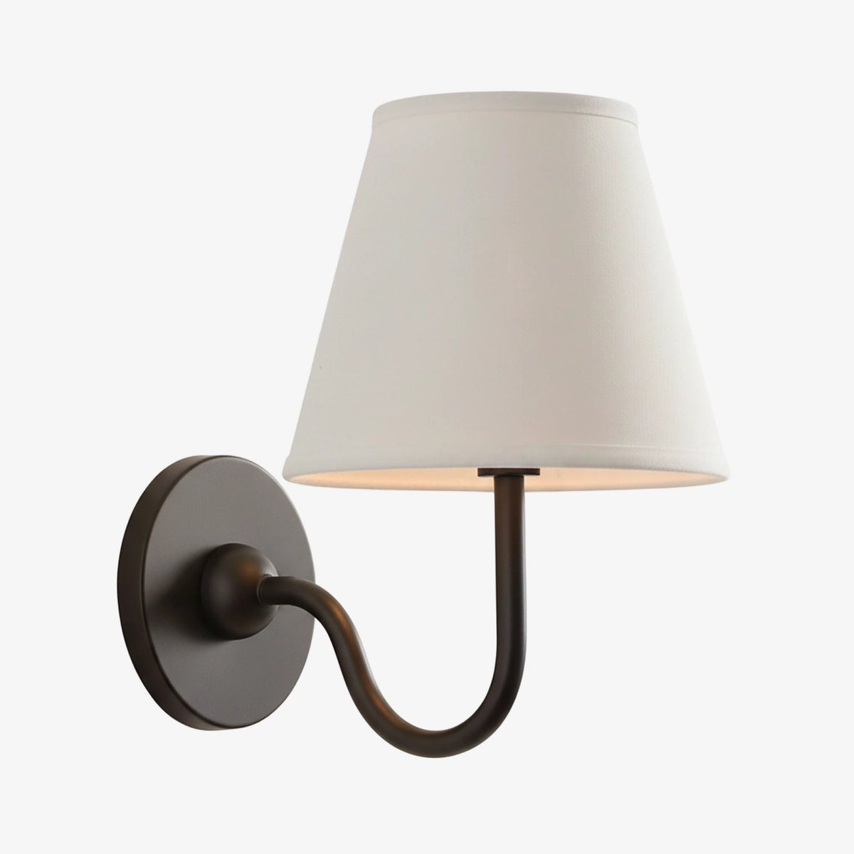 Brass Sconce with Fabric Drum Shade – 1 or 2 Light Hardwired Fixture for Bedroom, Hallway & Living Room | Thomler