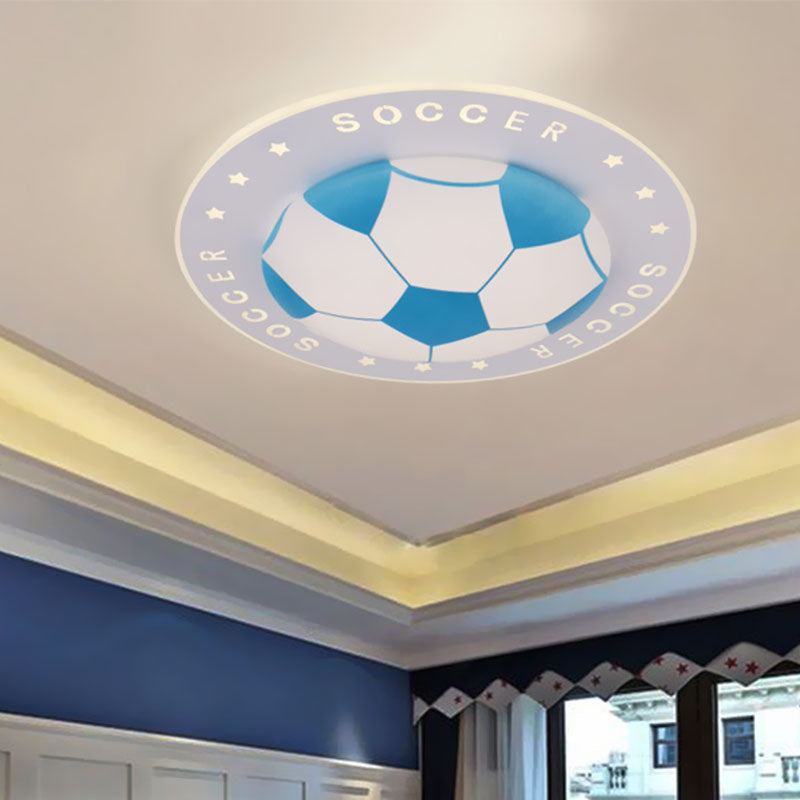 Soccer Ball Ceiling Light Fixture for Kids Room LED Flush Mount 16.5" 20.5" Sports Theme Bedroom Lighting Boys Girls Nursery Acrylic Shade | Thomler